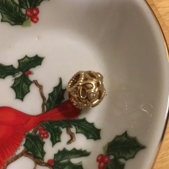 14k Gold Pandora Heart Charm Retired - Picture 5 of 6